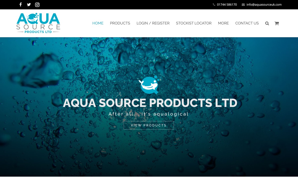The AquaSource Products Ltd website